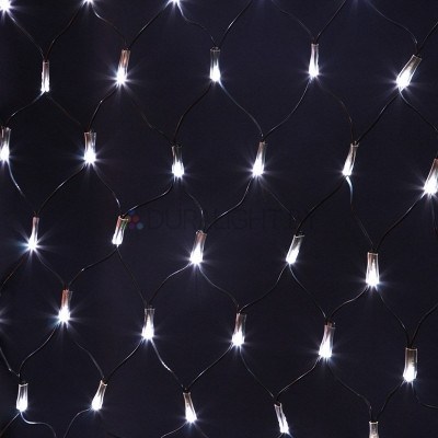 Гирлянда "Сеть" 2,5х2,5м, черный ПВХ, 432 LED Белые