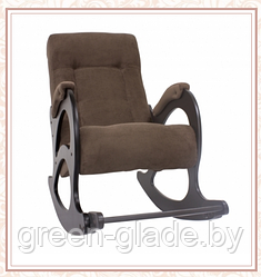 Кресло-качалка с подножкой модель 44 каркас Венге ткань Verona Brown без лозы