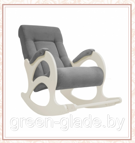 Кресло-качалка с подножкой модель 44 каркас Дуб шампань ткань Verona Antrazite Grey без лозы - фото 1 - id-p84842071