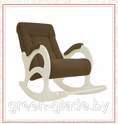 Кресло-качалка с подножкой модель 44 каркас Дуб шампань ткань Verona Brown без лозы