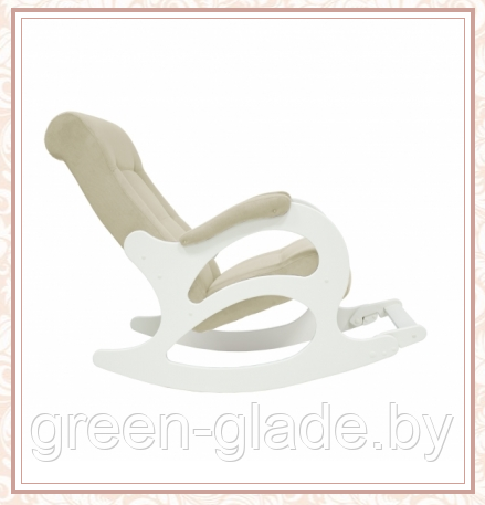 Кресло-качалка с подножкой модель 44 каркас Дуб шампань ткань Verona Vanilla без лозы - фото 2 - id-p89638885