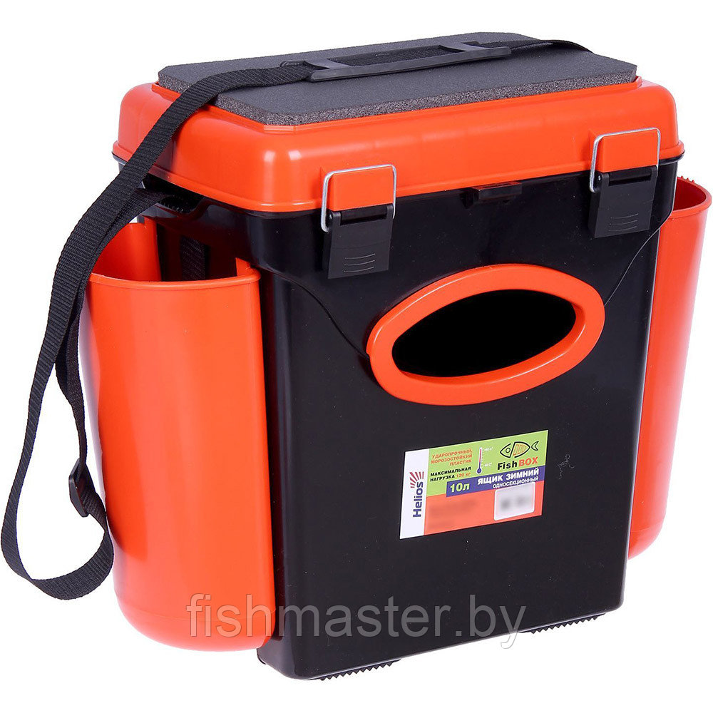 Зимний ящик рыбака Helios Fishbox 10л односекционный, Тонар, оранжевый - фото 1 - id-p88160837