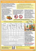 Плакат по охране труда Техническое обследование подземных газопроводов