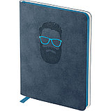 Книга записная Axent Nuba Soft, 115х160 мм, 96 листов, клетка, мягкая обложка, цвет синий, фото 3