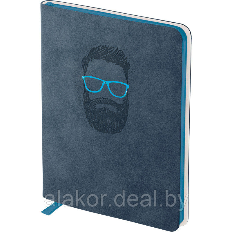 Книга записная Axent Nuba Soft, 115х160 мм, 96 листов, клетка, мягкая обложка, цвет синий - фото 3 - id-p112423725