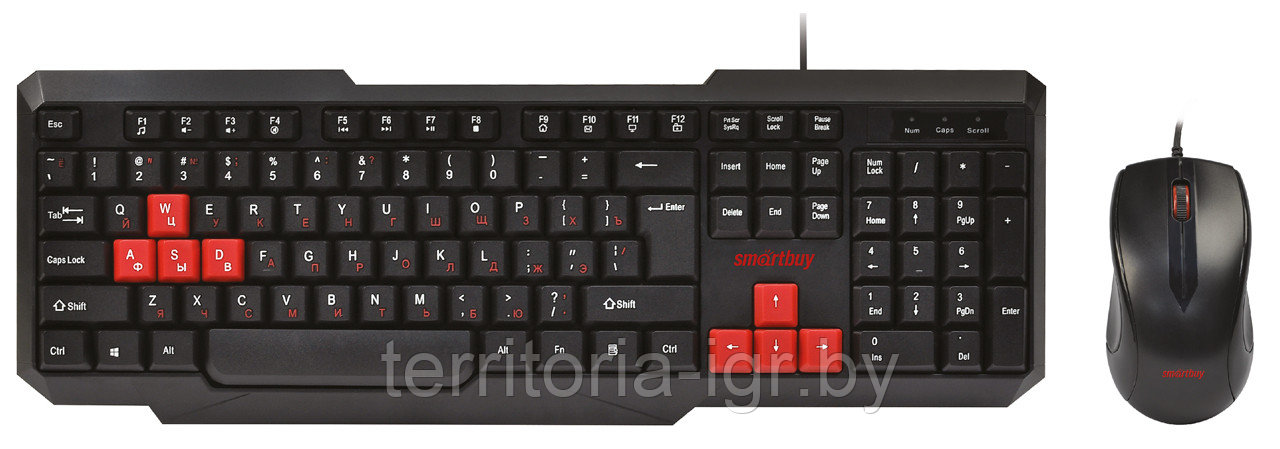 Проводной набор клавиатура + мышь ONE SBC-230346-KR Smartbuy - фото 2 - id-p112430792