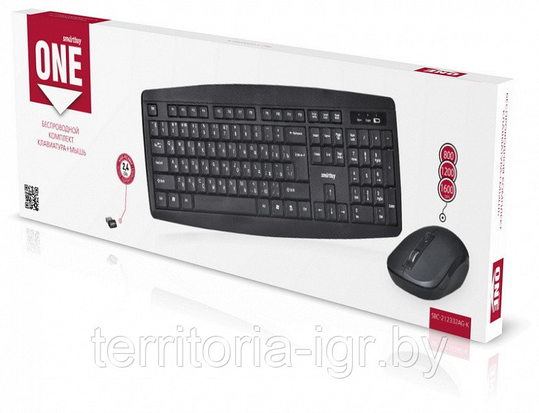 Беспроводной комплект клавиатура + мышь ONE SBC-212332AG-K Smartbuy - фото 1 - id-p112430901
