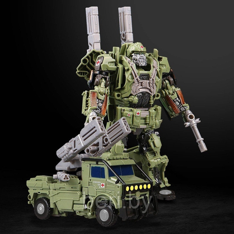 8001-6 Робот-трансформер, военный автомобиль, оружие, 17 см, 2 в 1 - фото 6 - id-p112444813