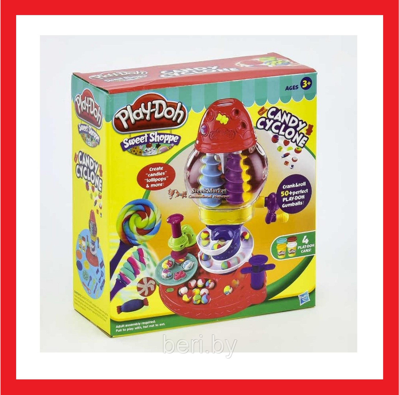6622 Игровой набор Play-Doh пластилина, набор с тестом для лепки "Конфетная фабрика" - фото 1 - id-p112447278