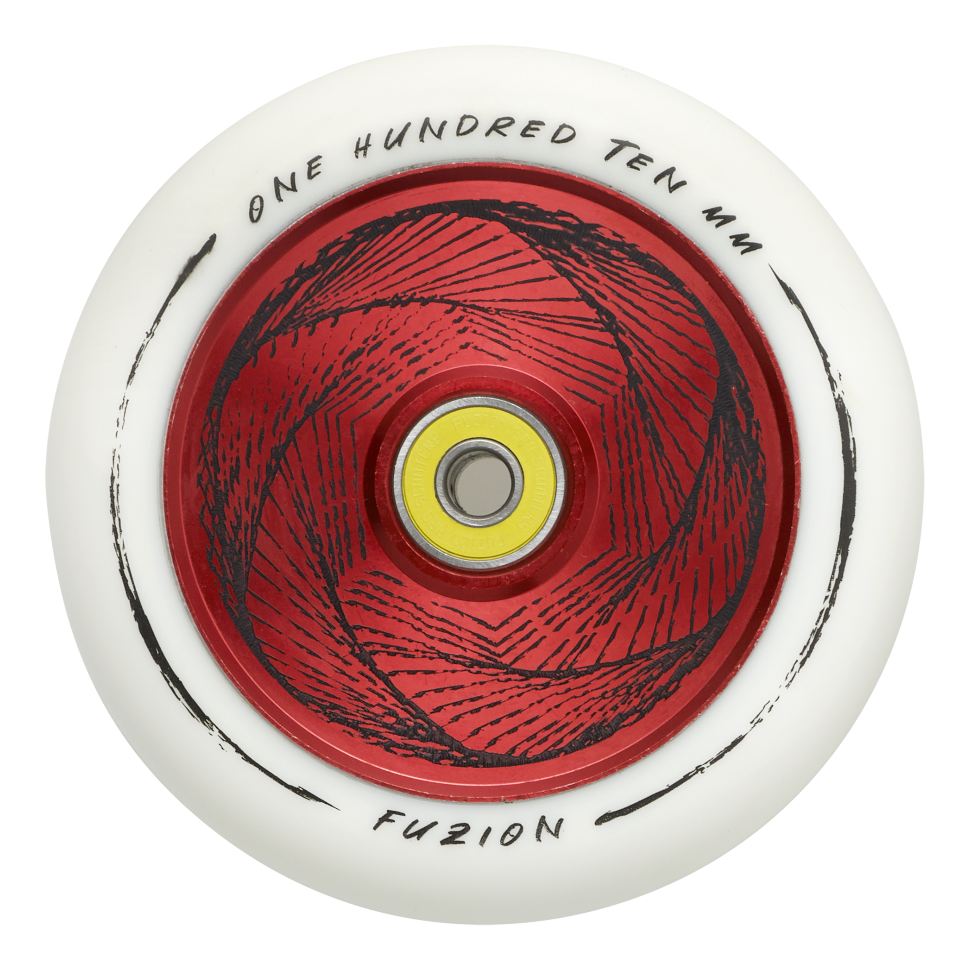 Пара колёс Fuzion 110 mm Hollowcore Wheel (pair) - Marker / White Red Core White PU