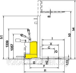 Штабелер г/п 2т, в/п 4,5м BKS Xilin CDD20M (электрический самоходный, электроштабелер) - фото 2 - id-p6507564