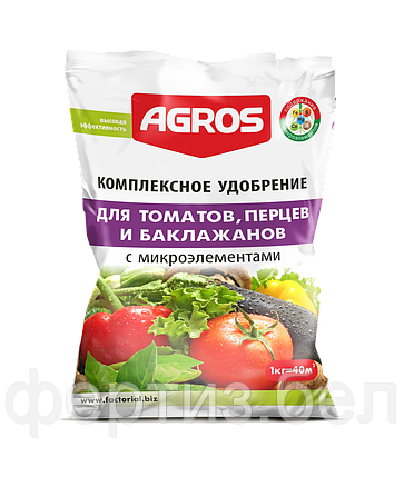 Комплексное удобрение для томатов, перцев и баклажанов с микроэлементами 1 кг., фото 2