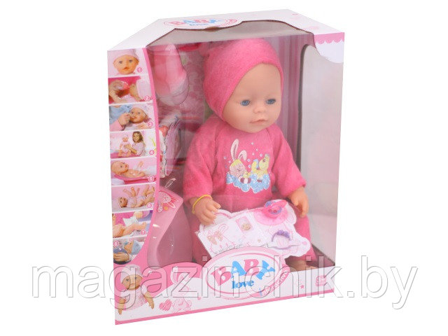 Кукла Беби Долл в розовом комплекте 023E, закрывает глазки, пьет - фото 2 - id-p84210651