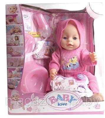 Кукла Беби Долл в розовом комплекте 023E, закрывает глазки, пьет - фото 3 - id-p84210651