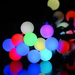 Гирлянда "Шарики" LED-LS-50-10M-RGBF, диам.23 мм, 10 м, черный ПВХ, 50 диодов, цвет RGB, быстрая смена цвета