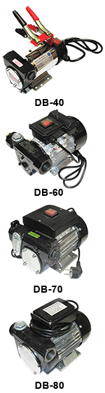 Насос для перекачки топлива DB-40,60,80 DC 12, 24, 220v /дизтоплливо, гсм, нефтепродукты, жидкие масла/