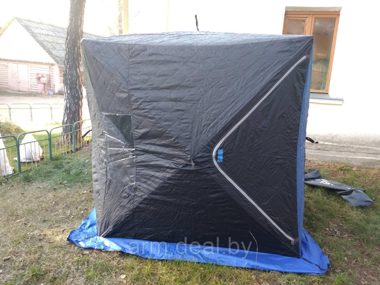 Утеплённая,трехслойная палатка-куб для зимней рыбалки "BUNKER" ,180х180х200 см - фото 10 - id-p109442164
