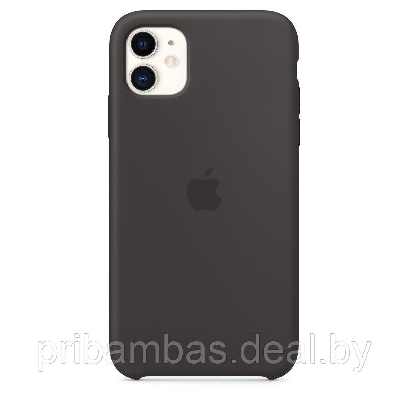 Чехол Silicone Case для Apple Iphone 11 черный - фото 1 - id-p112544629