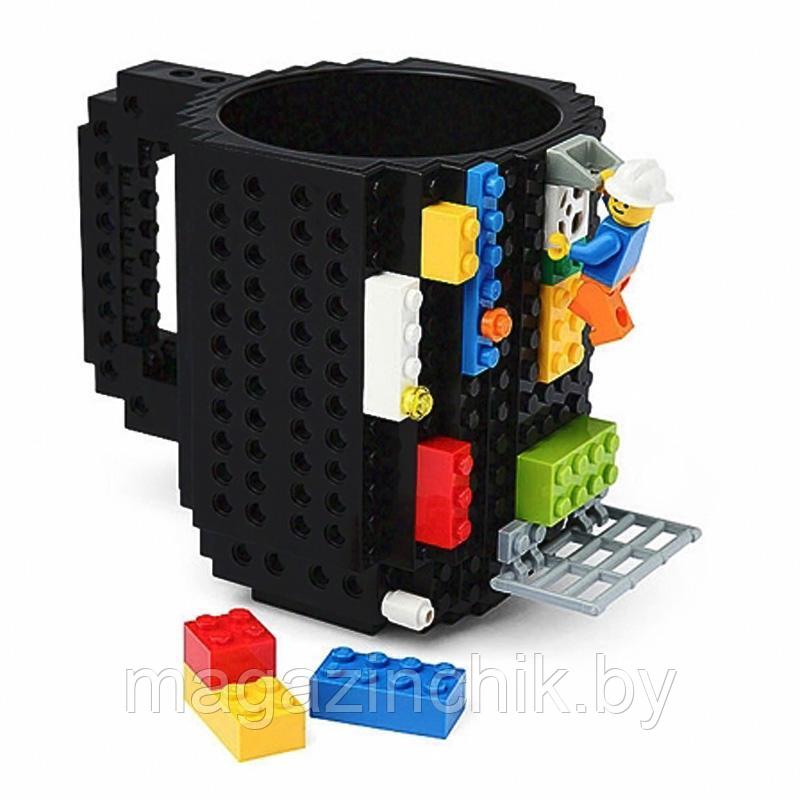 Кружка конструктор Лего черная, MUGBLACK, 340 мл - фото 1 - id-p112544879