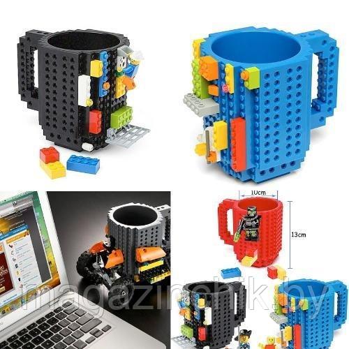 Кружка конструктор Лего черная, MUGBLACK, 340 мл - фото 4 - id-p112544879