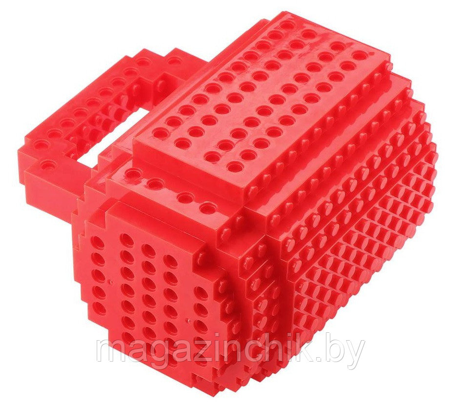 Кружка конструктор Лего красная, MUGRED, 340 мл - фото 2 - id-p112544898