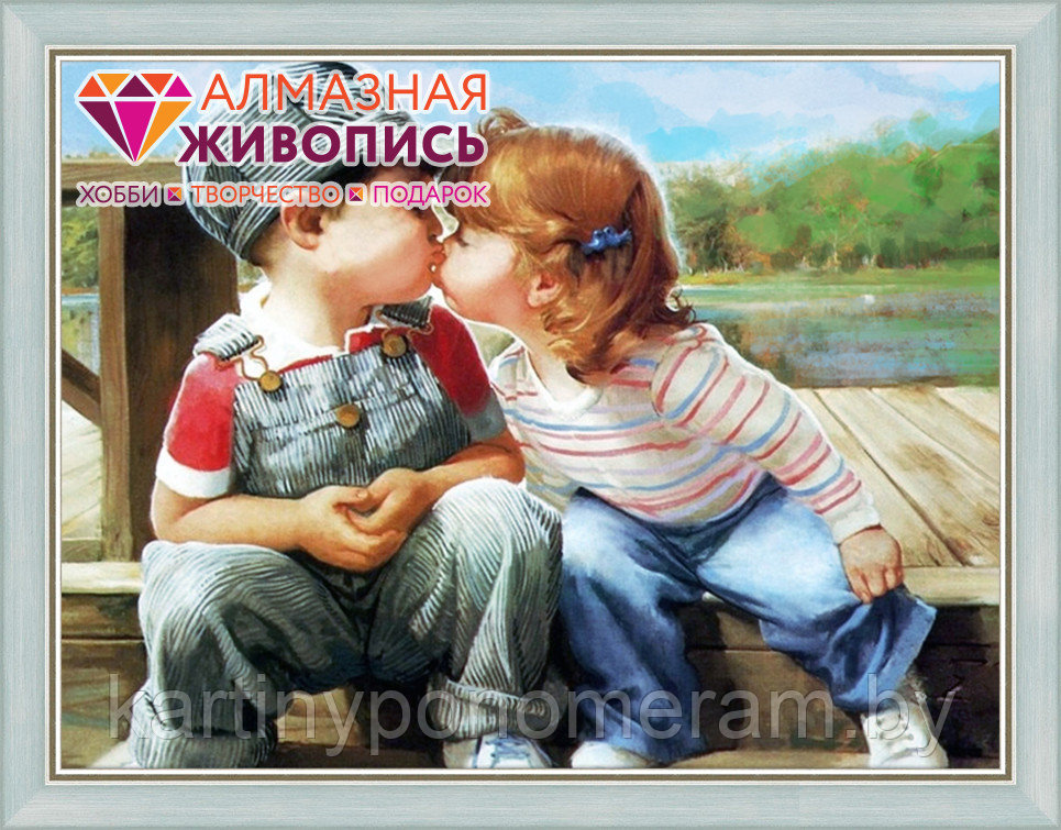 Алмазная живопись "Поцелуй" - фото 1 - id-p112552790