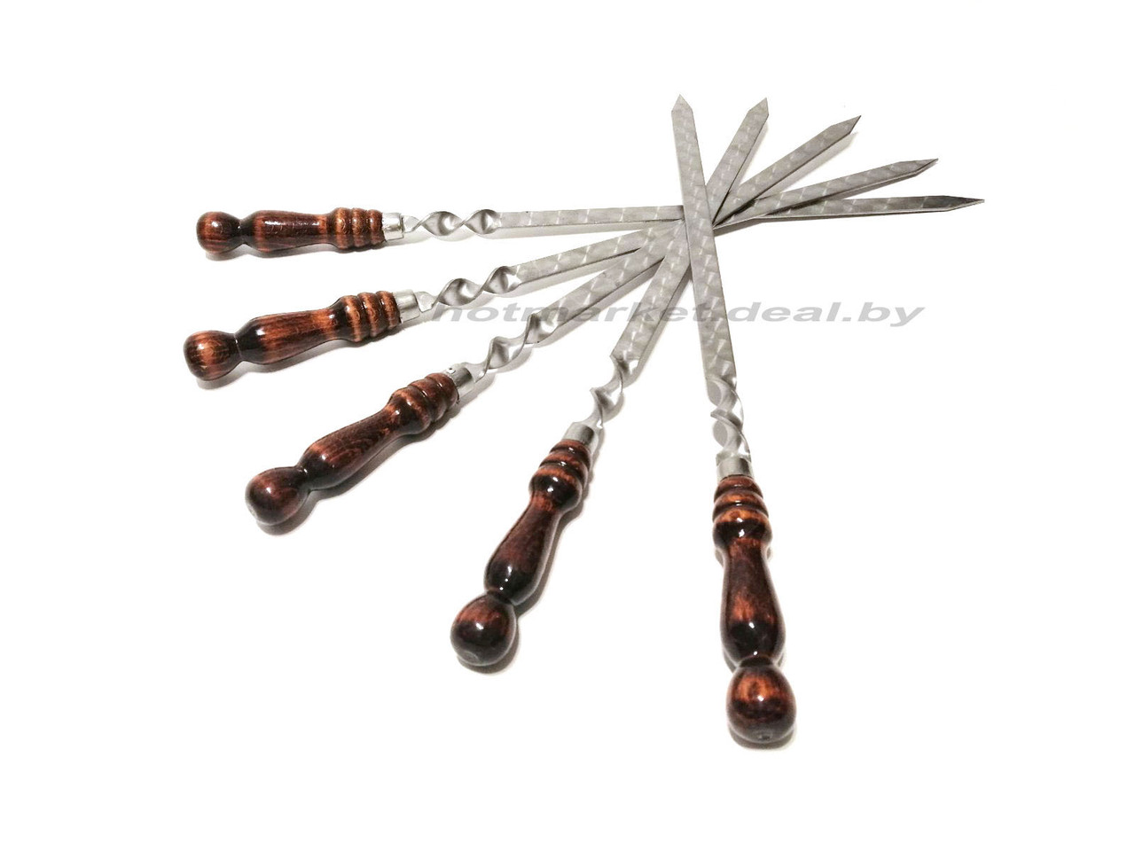 Шампур профессиональный с деревянной ручкой для люля-кебаб, 62см - фото 1 - id-p112556061