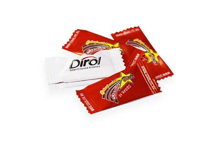 Жевательная резинка ДИРОЛ (Dirol) с логотипом Заказчика в индивидуальной упаковке 1,65 г. 1500 шт./кор. - фото 1 - id-p112556451