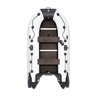 Надувная лодка Ривьера Компакт 2900 СК "Касатка" Светло-серый/черный
