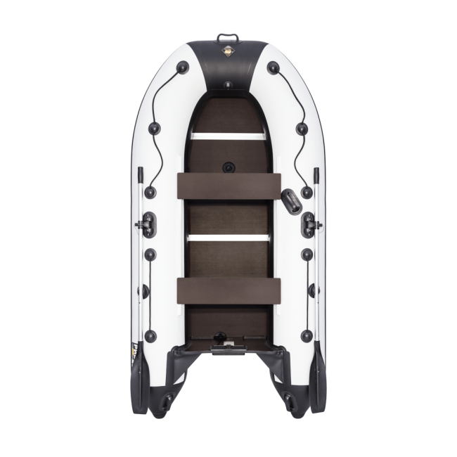 Надувная лодка Ривьера Компакт 2900 СК "Касатка" Светло-серый/черный - фото 1 - id-p112591962