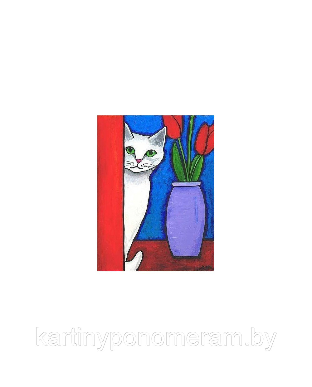 Алмазная вышивка Кот и ваза - фото 1 - id-p112592296