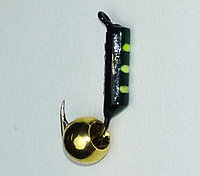 Мормышка вольфрамовая с шариком-золото "Столбик" 2.0 мм, 0.3 гр.