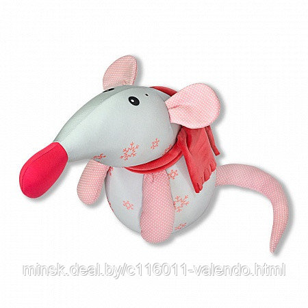 Антистрессовая игрушка"Мышка Снежинка" мал, 30*12 см