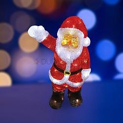 Акриловая светодиодная фигура "Санта Клаус приветствует" 30 см, 40 светодиодов, IP44 понижающий трансформатор