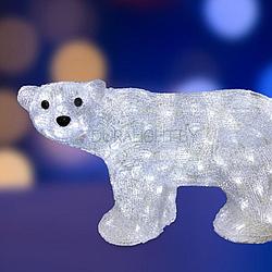 Акриловая светодиодная фигура "Белый медведь", 81х41х45 см, 270 светодиодов белого цвета, IP 44
