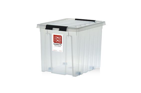 Емкость для хранения (контейнер с крышкой) на роликах Rox Box 50 л - фото 2 - id-p78219618