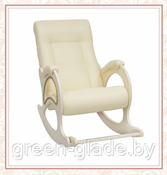 Кресло-качалка с подножкой модель 44 каркас Дуб шампань экокожа Дунди-112