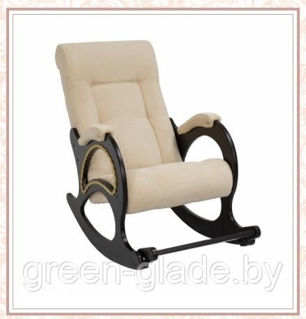 Кресло-качалка с подножкой модель 44 каркас Венге ткань Verona Vanilla - фото 1 - id-p31408352