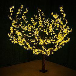 Светодиодное дерево "Сакура" высота 1,5м, диаметр кроны 1,8м, желтые светодиоды, IP 54, понижающий трансформат