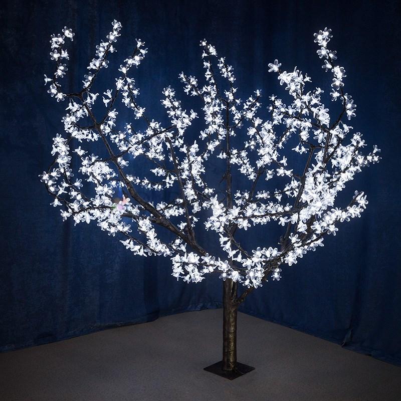 Светодиодное дерево "Сакура" высота 1,5м, диаметр кроны 1,8м, белые светодиоды, IP 54, понижающий трансформат