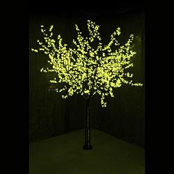 Светодиодное дерево "Сакура", высота 2,4м, диаметр кроны 2,0, зеленые светодиоды, понижающий трансформатор