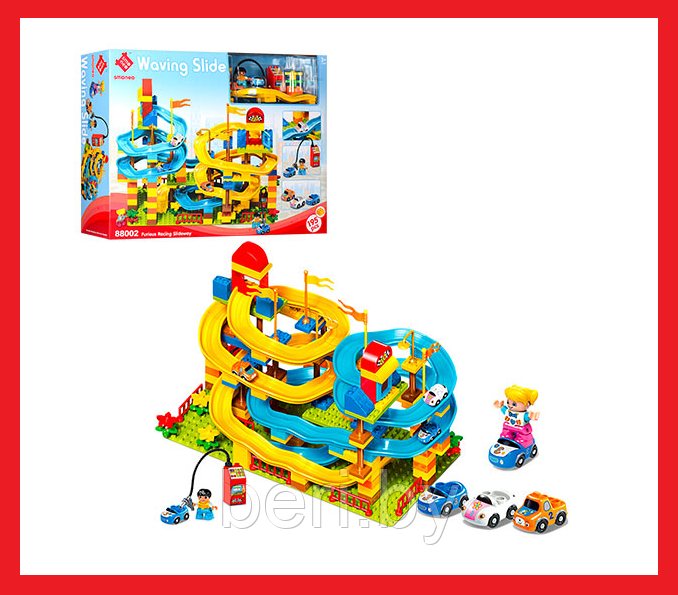 88002 Конструктор с крупными деталями, ТМ Smoneo, аналог LEGO Duplo, 195 деталей