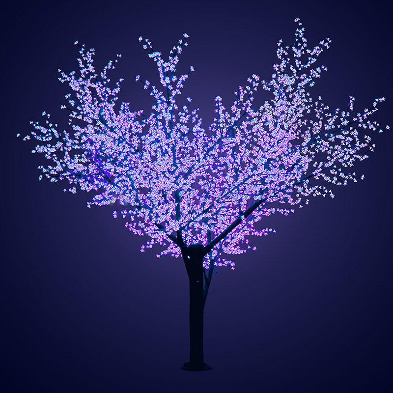 Светодиодное дерево "Сакура", высота 3,6м, диаметр кроны3,0м, синие светодиоды, IP 54, понижающий трансформа