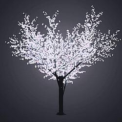 Светодиодное дерево "Сакура", высота 3,6м, диаметр кроны3,0м, белые светодиоды, IP 54, понижающий трансформа