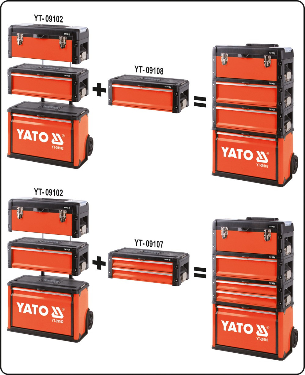Ящик для инструмента металлический 520*320*720 мм "Yato" YT-09102 - фото 2 - id-p112745213