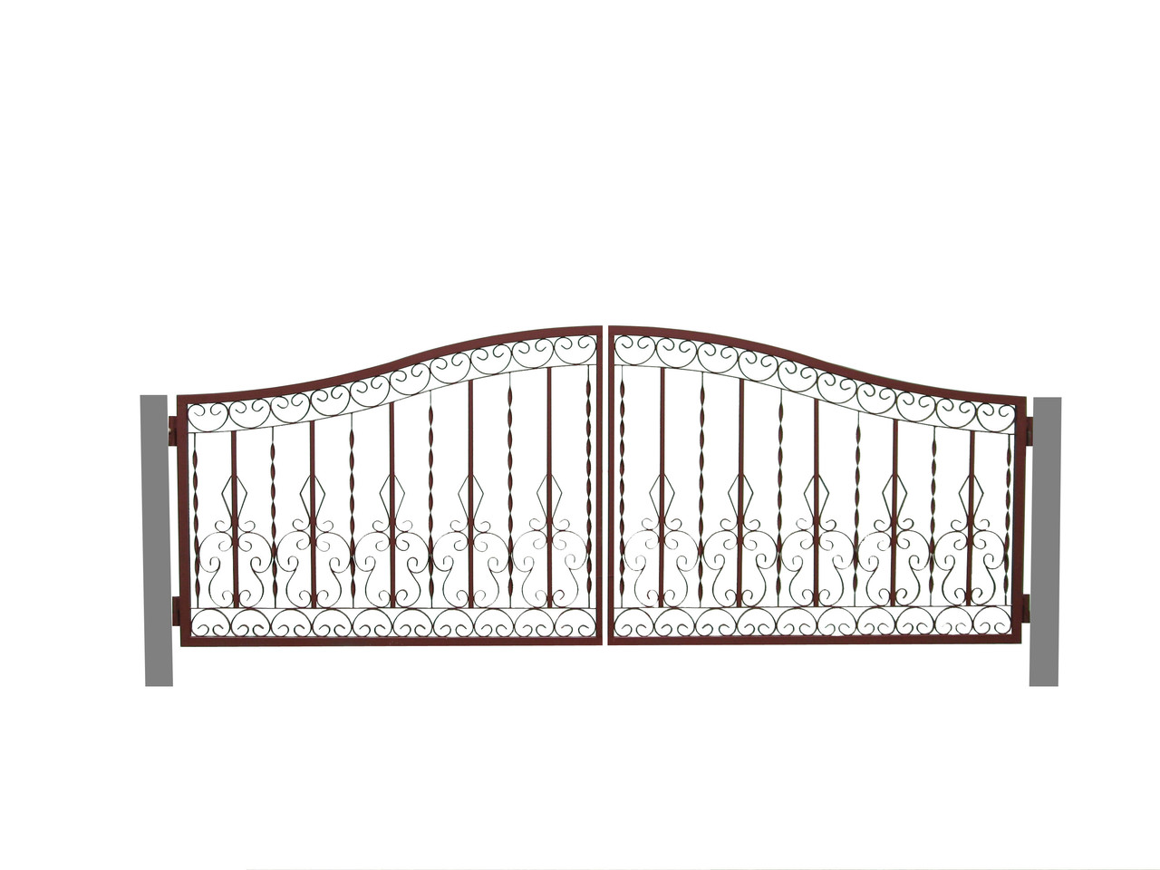 Ворота с художественной ковкой №7