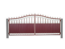 Распашные кованые ворота №8