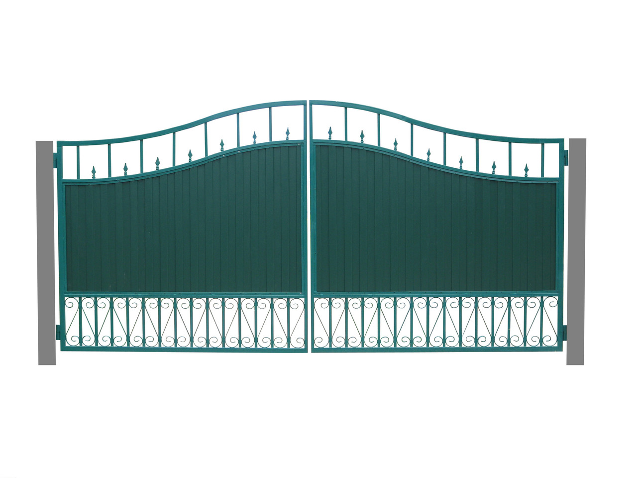 Кованые ворота для дачи №10