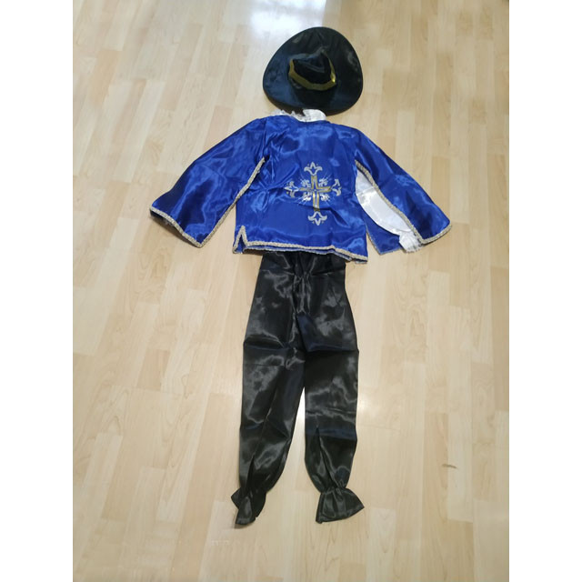 Костюм карнавальный для мальчика Мушкетер (синий) - фото 3 - id-p112745380