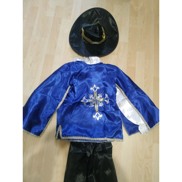 Костюм карнавальный для мальчика Мушкетер (синий) - фото 4 - id-p112745380